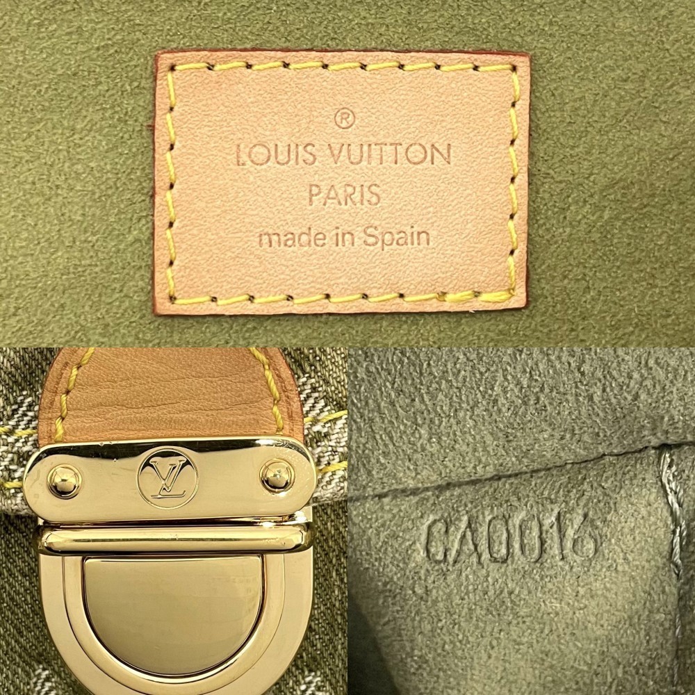 Louis Vuitton Monogram Denim Mini Pleaty Bag Green - Picture 5 of 8